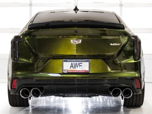 Cadillac CT4-V Blackwing Performance Exhaust - AWE Tuning - SwitchPath, Cat Back - Chrome Silver - `21-`27